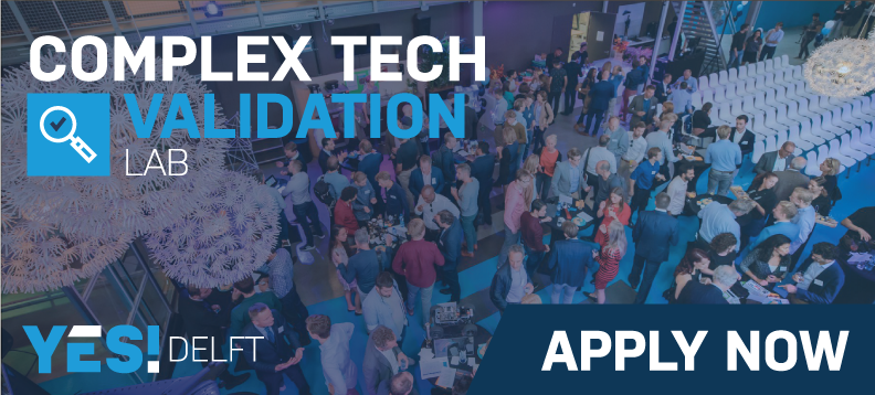 YESDelft's tweet photo. Are you the startup we're looking for to join the next edition of our #ComplexTech #Validation Lab? If so, apply now - you have two weeks left! And if you want to know more about the program, here's where to go: https://t.co/vGnZz82xzH  @tudelft @InnoQuarter #startups https://t.co/y4FMsFtusr