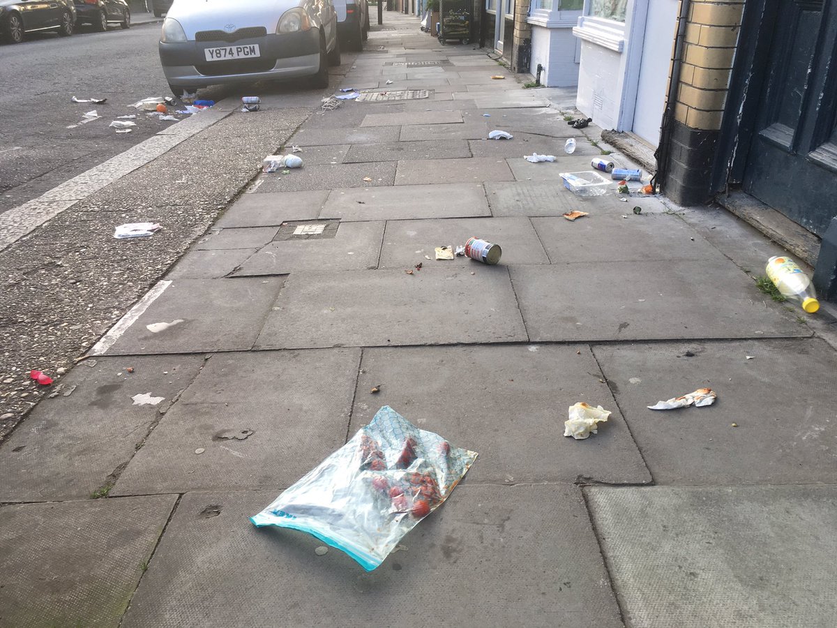 Good morning <a href="/veolia/">Veolia</a> <a href="/haringeycouncil/">Haringey Council</a>. Streets have apparently been vandalised. Either that or there isn’t proper refuse collection in place for these flats. Ongoing problem. Can you sort once and for all PLEASE? <a href="/homes4haringey/">Homes for Haringey - closed</a> <a href="/HaringeyLiving/">LivingStreetsHaringey</a> <a href="/nick_dacosta/">Cllr Nick da Costa 🔶</a>