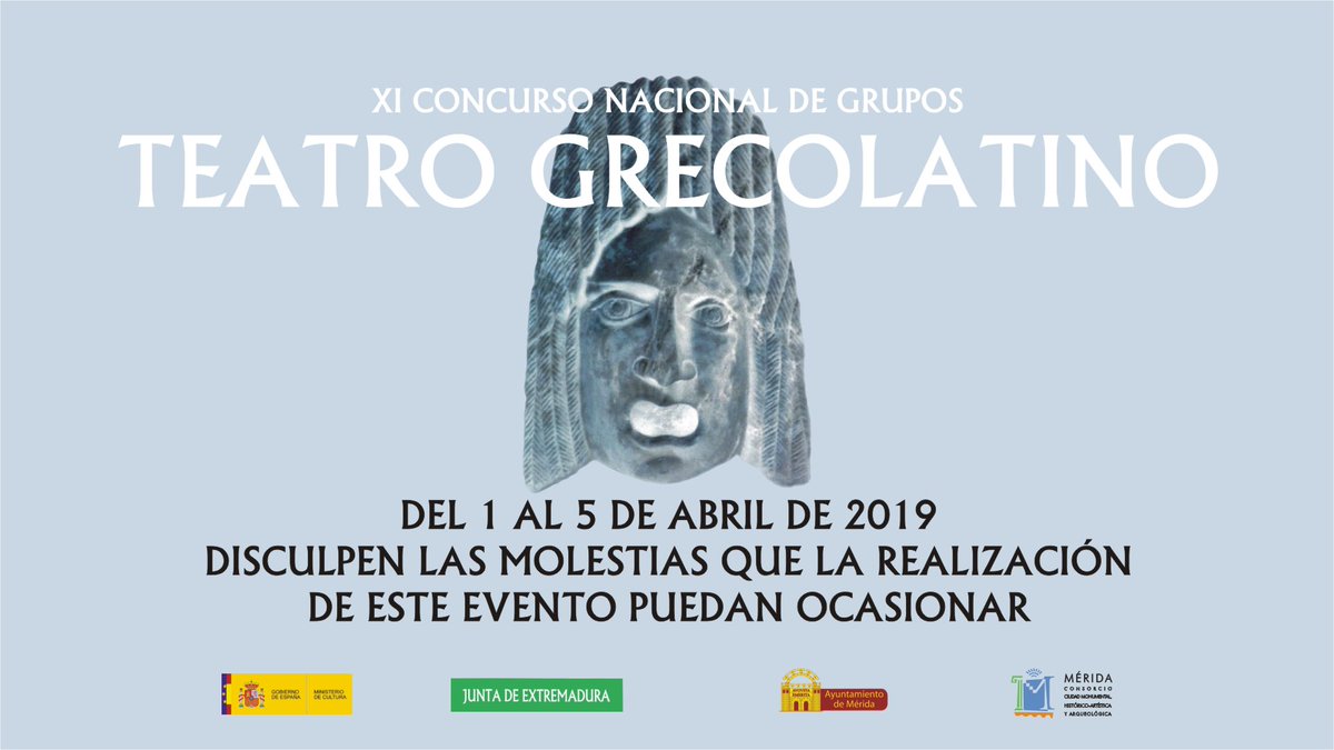 Mérida Consorcio de la Ciudad Monumental (@meridaciudad) on Twitter photo Durante la celebración de la XXIII edición del Festival Juvenil Europero de Teatro Grecolatino, las visitas al monumento podrían sufrir alguna pequeña molestia. Con todo, animanos a quienes nos visitan a contemplar el teatro durante una representación Durante la celebración de la XXIII edición del Festival Juvenil Europero de Teatro Grecolatino, las visitas al monumento podrían sufrir alguna pequeña molestia. Con todo, animanos a quienes nos visitan a contemplar el teatro durante una representación