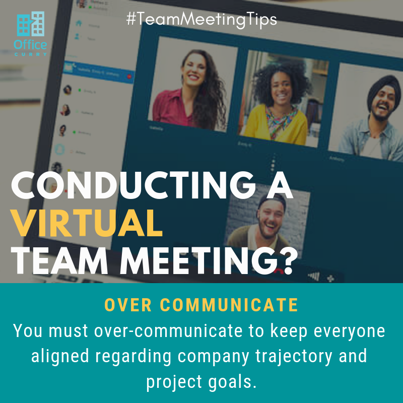 OfficeCurry's tweet photo. #MondayMeeting #TeamMeetingTips
With more virtual teams each day, you need the skills to support and foster a healthy virtual culture.
#Teammeeting #Employeeengagement #Employeemanagement #Employeecommunication https://t.co/PfOdbU9zH8