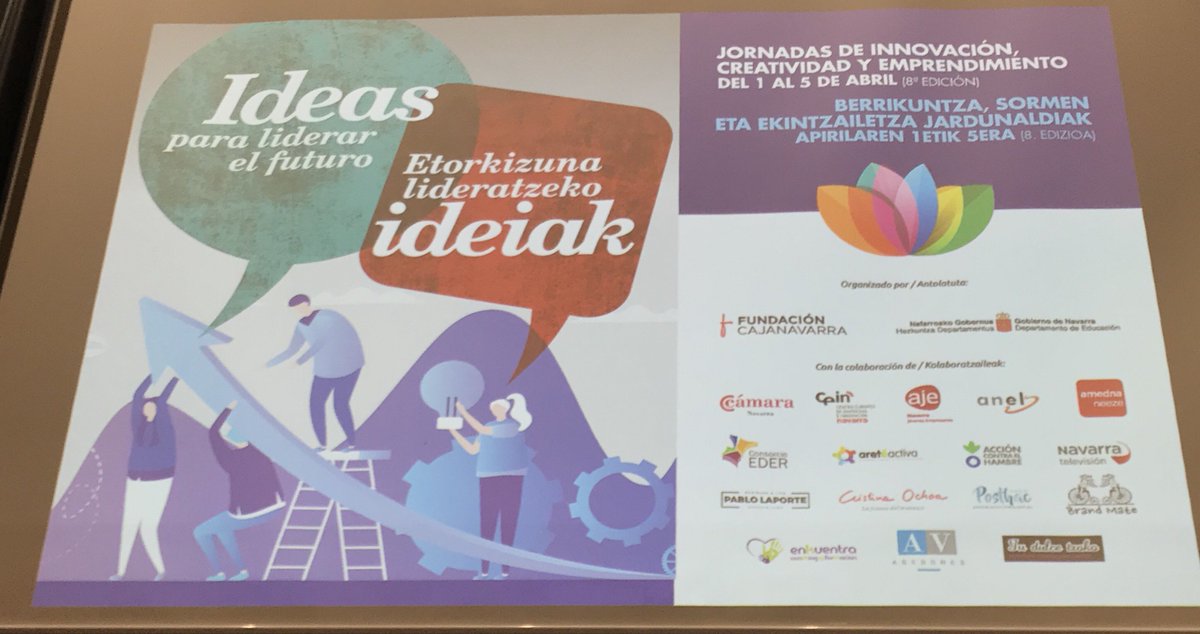 tintogarcia's tweet photo. De #socializzarte #enformacion88  @educacion_na: 'Hasi da ICE Astea: Berrikuntza, Sormena eta Ekintzailetzaren 8. astea, Lanbide Heziketako ikasle eta irakasleentzat. Ostiralera bitartean 18 tailer, Iruñean, Tuteran eta… https://t.co/L9XkjVt6mU, see more https://t.co/tREQflQDIg