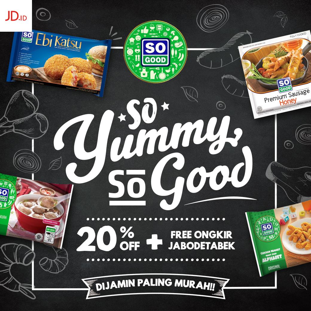 JDid's tweet photo. Sahabat JD lagi cari makanan yang bisa di masak dengan cepat dan enak ? Yuk beli So Good di https://t.co/zwrZJkI3Rk karena lagi ada promo di https://t.co/niPWoDTckK ! Harganya #dijaminmurah ๐ #jdid #dijaminori #semangatori #jdfresh #sogood #nugget #frozenfood https://t.co/8b7xSJL4EZ