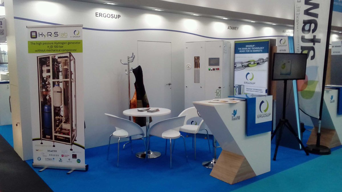 Notre équipe est prête à vous accueillir sur notre stand B70, Hall 27 pour cette première journée de la #FoiredeHanovre 
#HM19 #hydrogène #hydrogen  #hyrislab