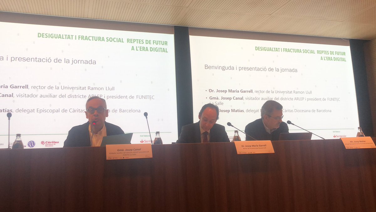Jornada Desigualtat i fractura social reptes de futur a l’era digital #LaSalleBCN #300lasalle #SomosLaSalle #URL