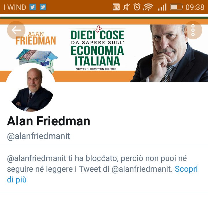 lu_b04's tweet photo. @GiorgiaMeloni Cara Giorgia,il signor Friedman ieri dopo avergli educatamente detto che รจ un gran ignorante, mi ha bloccato. Vedi questi sono i #Dem: loro possono offenderci, vomitarci addosso rabbia e cattiverie ma quando noi rispondiamo agli insulti, ci #bloccano #MovimentOnesti #robedamatti https://t.co/aeS52u4qc8