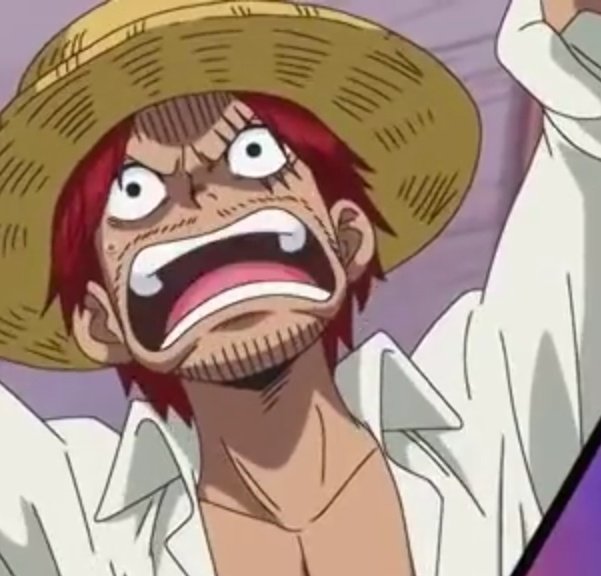 MspherE97's tweet photo. WHAT IN THE??? WTF HAPPENED TO THIS ONE PIECE EPISODE? I WAS HYPED AND WTF???? WTF HAPPENED TO SHANKS? YO THE 1999 ANIMATORS MADE HIM LOOK BEASTLY! HOW DID THIS HAPPEN????? #OnePiece #OnePiece878 https://t.co/6viLRfw476