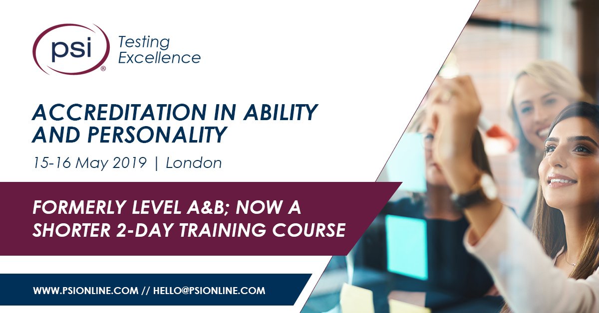 Do you want to register with the BPS as a Test User in Ability and Personality?
Find out more about our Accreditation in Ability and Personality:
okt.to/w0LEok

#businesspsychology #occupationalpsychology #organisationalpsychology