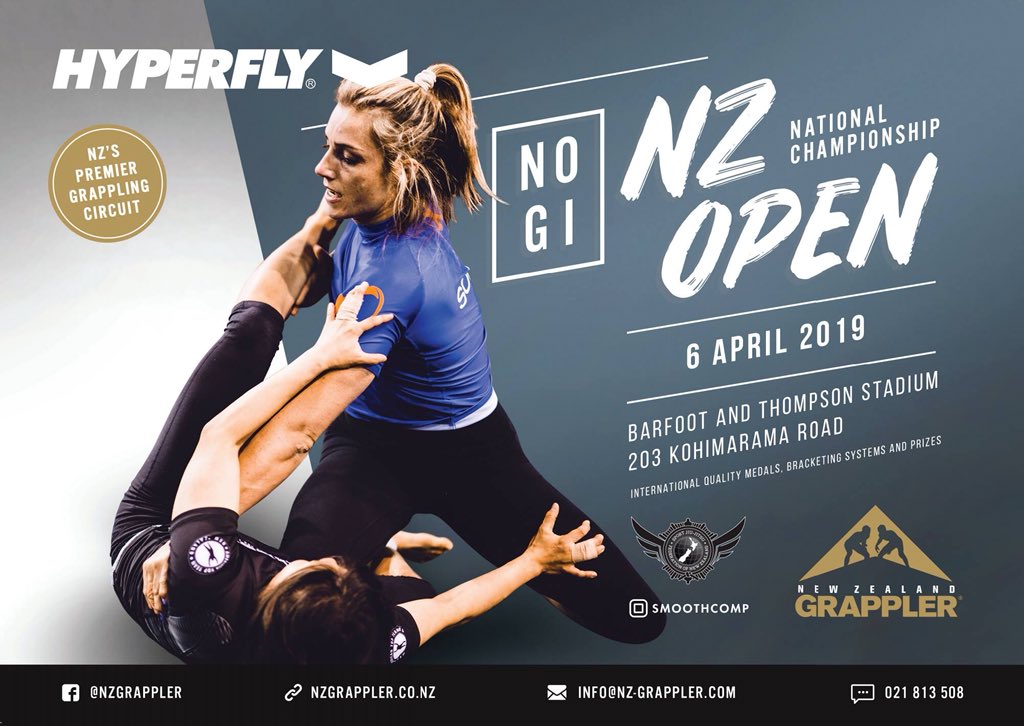 Less than 5 days until <a href="/NZGrappler/">NZ Grappler</a>’s No-Gi Nationals at the Barfoot &amp; Thompson Stadium! Registrations close MIDNIGHT on April 3 ⏰‼️

Find more event info on the FB event page at bit.ly/2CPptX6 or visit our website at bit.ly/2I0njY2

#auckland #sports #grappling