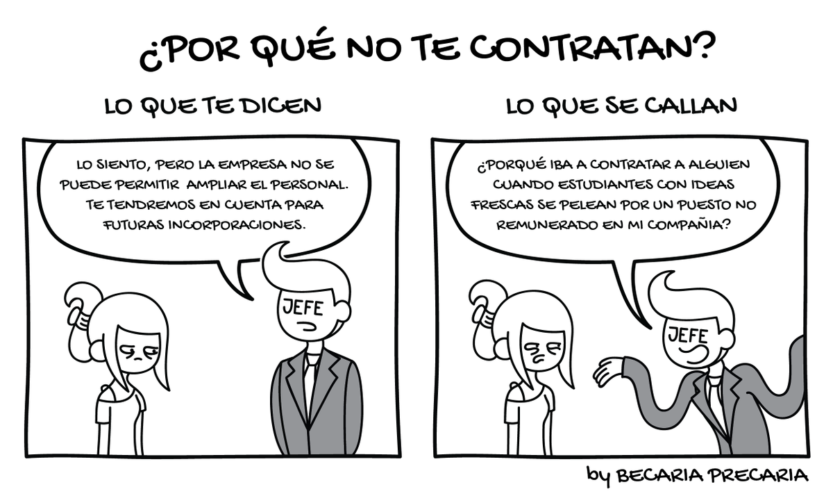 👉👉¿Por qué no te contratan? Abrimos la semana con La Viñeta de la Becaria Precaria, como cada lunes en nuestra web: madridnorte24horas.com 👇👇