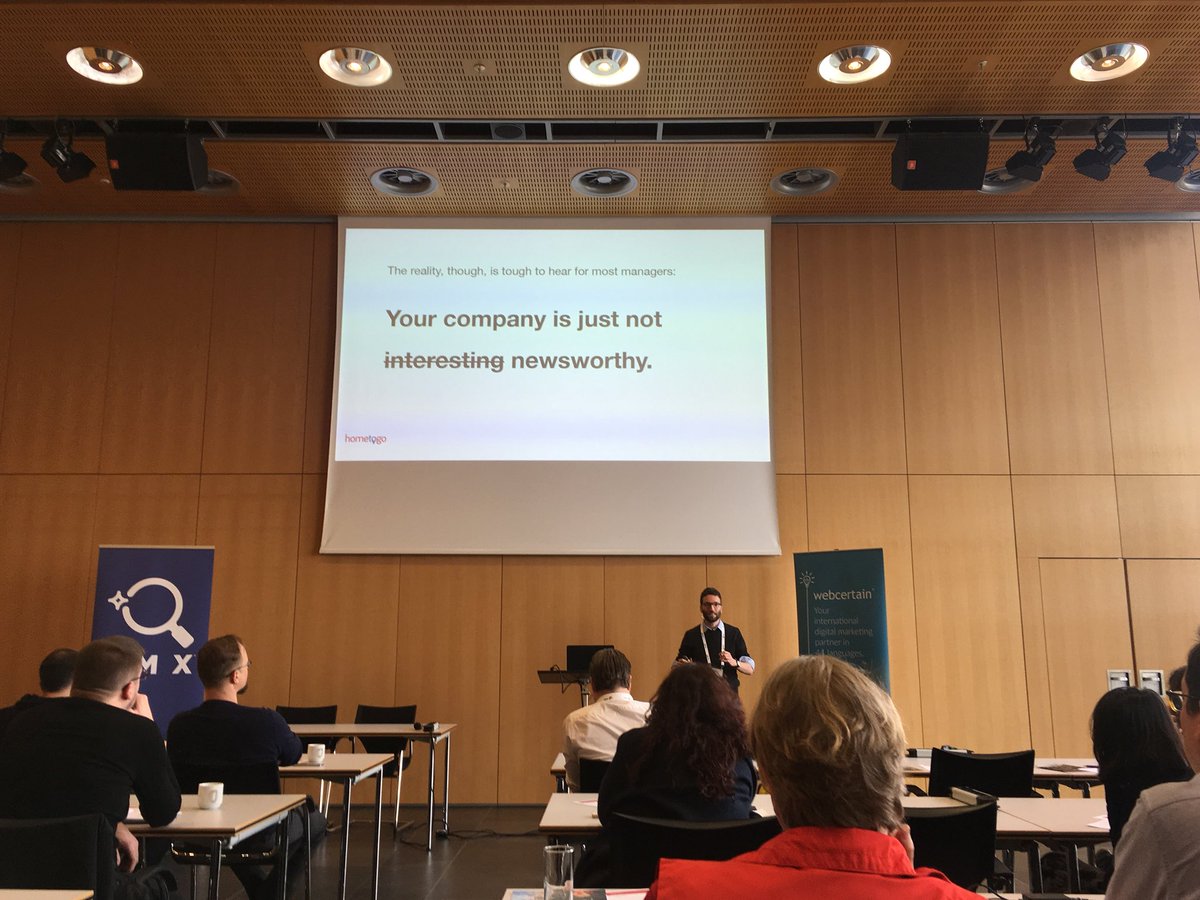 GemHoughton's tweet photo. Upsetting news from @dominik_schwarz! Your company probably isn’t that newsworthy, so you have to think creatively to get coverage #IntSSMUN https://t.co/3fQady1e7c