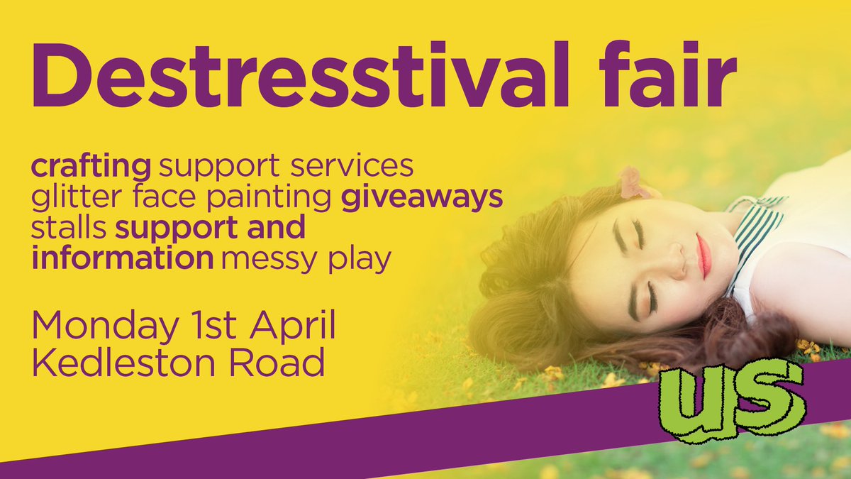 DerbyUnion's tweet photo. Destresstival Fair in the Atrium today! Pop by and enjoy stalls from @Cyrilsbakes @LushDerby @NOWTV and many more. We know it's a stressful time for a lot of you, so take 10 and give your brain a break 🧡 #destresstival2019 #derbydestress https://t.co/ooa9E66XjO