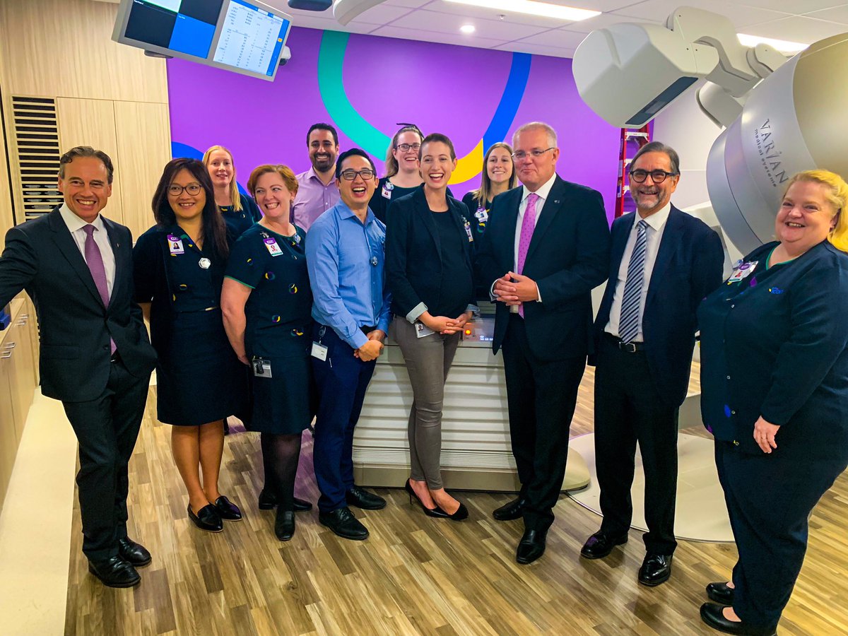 beccquerel's tweet photo. Great day welcoming @ScottMorrisonMP and @GregHuntMP to @IconGroupAU Canberra integrates site to hear the announcement of 2 new oncology drugs to the #pbs. Fantastic news for patients!! https://t.co/uAFkF84d50
