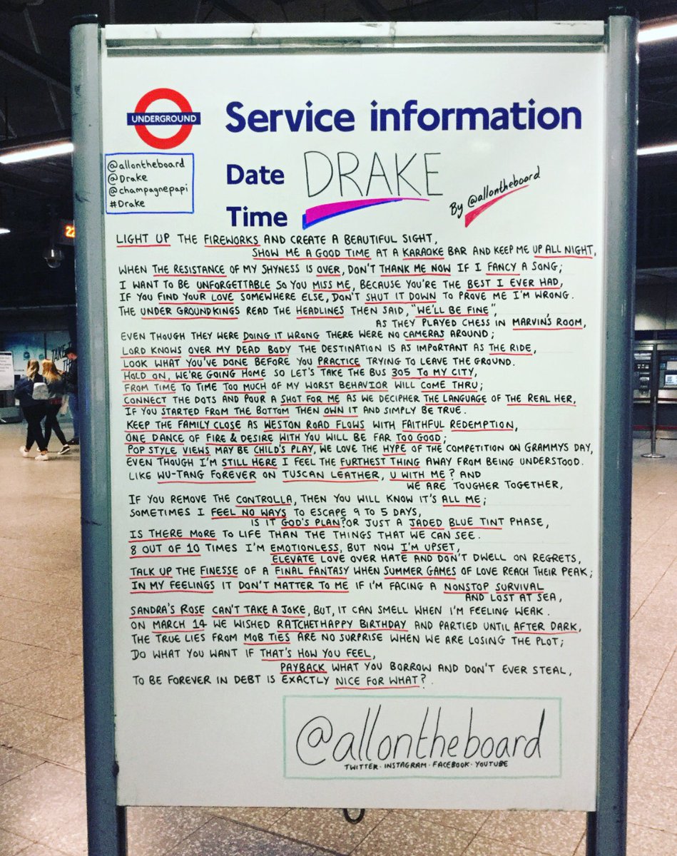 allontheboard's tweet photo. The one and only @Drake is back at @TheO2 which is now The O3 Arena, he kept his word, for 7 nights with the #AssassinationVacationTour and we are so excited. The #Drake poem by @allontheboard will be at North Greenwich. #DrakeTheO3 #Drizzy #TheO2 #TheO3 #London #allontheboard https://t.co/50MbsDqYJj