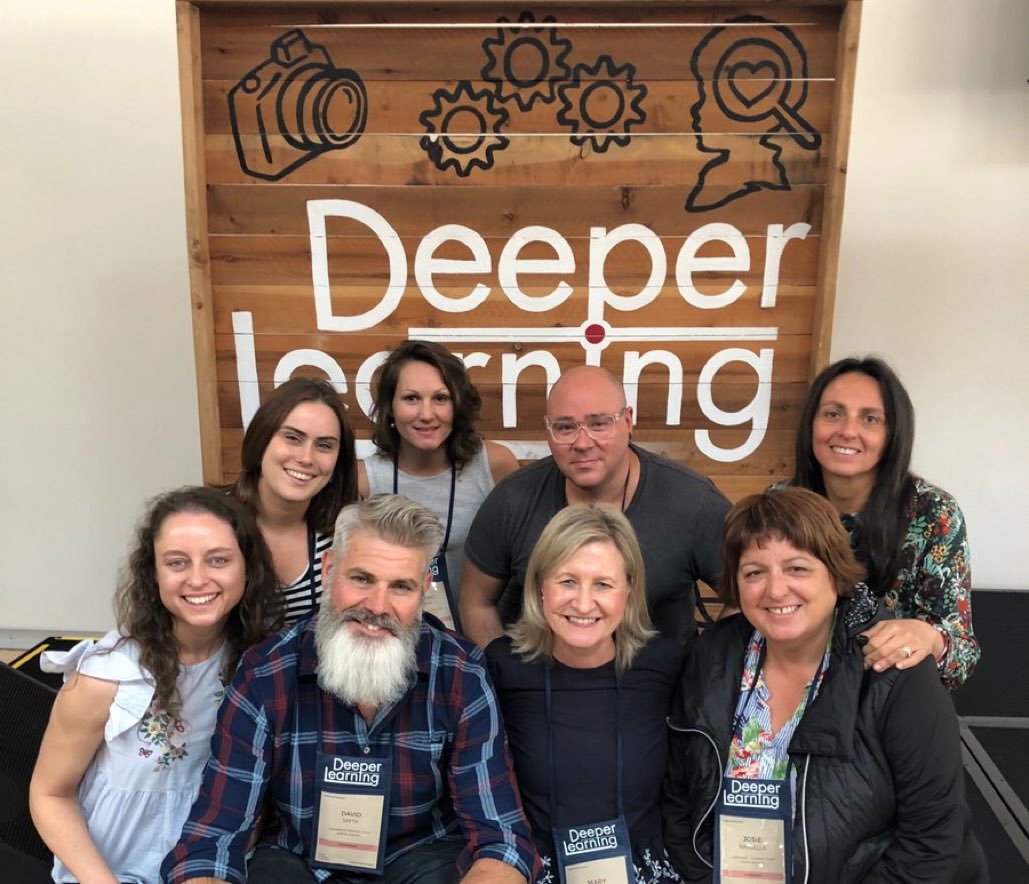 ShaunaColnan's tweet photo. My wonderful colleagues say goodbye to High Tech High, San Diego & the lifechanging Deeper Learning Conference. Can’t wait to see what they bring back to @igssyd. #DeeperLearning2019 @hthgse @HighTechElem @hightechhigh #DeeperLearning https://t.co/cROlzxyANw
