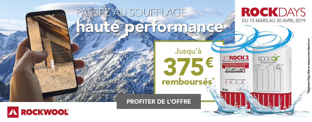 ROCKWOOL_France's tweet photo. 🎉 🎁 Ne manquez pas nos offres pendant les ROCKDAYS ! Jusqu'au 30 avril, profitez de réductions sur les produits #ROCKAIR et #JETROCK2 (et ce n'est pas un poisson d'avril 😉) Venez les découvrir par ici : https://t.co/cuWNhQ4ftU https://t.co/CiNEC1HzOL