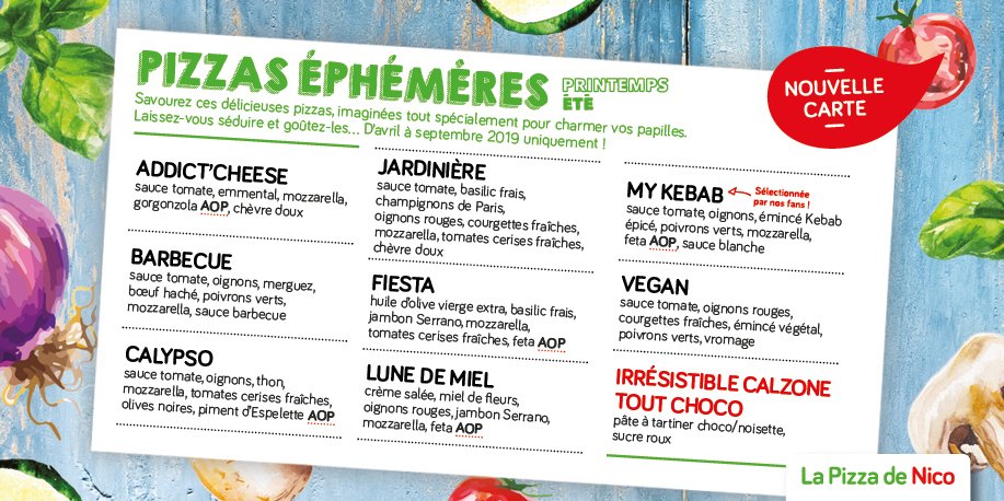 ELLE EST LÀ, eh non... ce n'est pas un poisson d'avril ! 🐟 Notre nouvelle carte printemps - été est officiellement disponible dans nos restaurants ! ☀️🌸 #Pizza #lapizzadenico #pizzalover