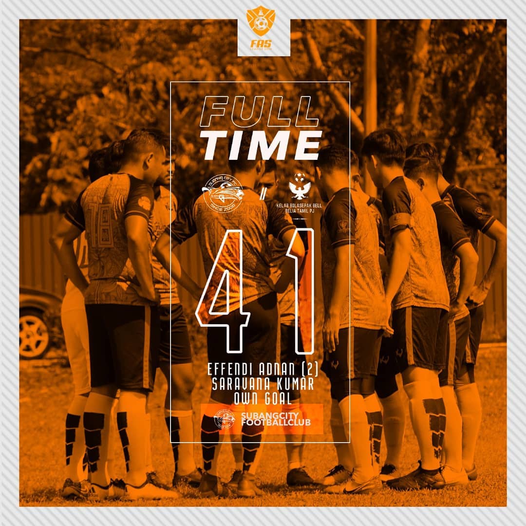 SubangCityFC's tweet photo. Subang City FC mengutip 3 mata penuh apabila menang 4-1 keatas Belia Tamil PJ semalam.Effendi Adnan menjaringkan 2 gol untuk memberi kemenangan selesa di Liga FAS III.
#SubangCityFC
#TuneBoss
#KakiJersiDotCom
#MazcobLegacy https://t.co/0RDaEiI5mt