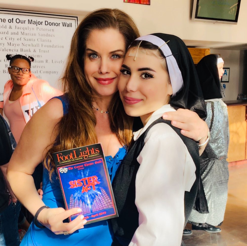 CarrieStevensXO's tweet photo. On a more positive note? How beautiful & talented #goddaughter She’s got an an amazing singing voice & great instincts. #actress #SisterAct play in #Newhall #thecanyontheatreguild @juliennetaylorgreen. Proud I’m teaching her to #neverbeweak https://t.co/XPAeR2bCfT