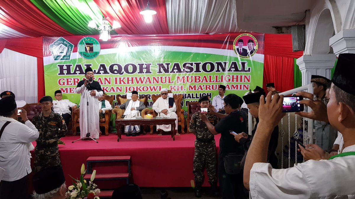 Master_C19's tweet photo. KH Ma'ruf Amin menghadiri acara Halaqoh Nasional Ikhwanul Mubalighin di Ponpes Nurul Ibad, Lubang Buaya, Cipayung, Jakarta Timur hari Minggu (31/03/2019)
#MasterC19PortalKMA
#SUKMA
#SatuUntukKMA
#JokowiMarufAmin
#Jokowi1PeriodeLagi
#TakeOffIndonesiaBaru
#MarufAminAdalahKoentji https://t.co/DGk4P8ObB0
