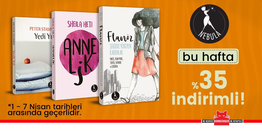Bu hafta Nebula kitapları Kırmızı Kedi kitabevlerinde indirimde! 🌿