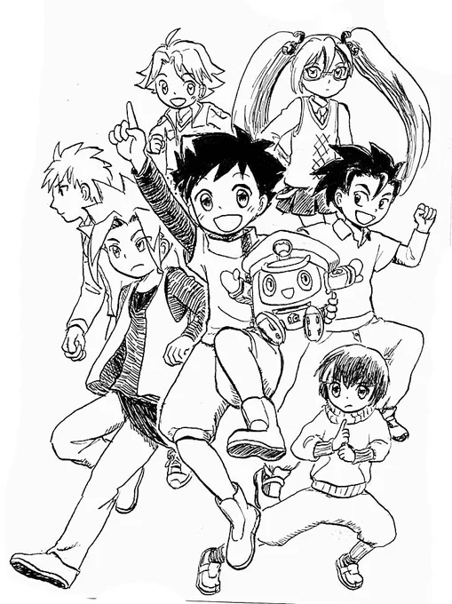 シンカリオンでペンの練習をしようと思ったけど
なんだろうこの昭和感。姪っ子にも別の絵が昭和っぽいと言われたし。昭和とは…。＃シンカリオン 