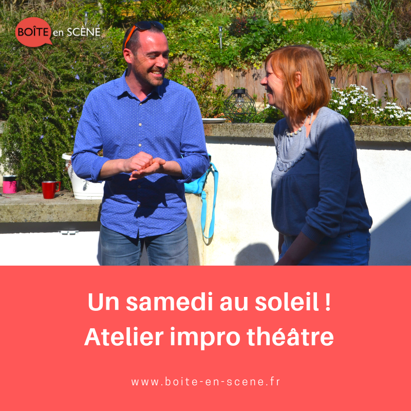 Samedi : Atelier improvisation théâtre : 3 heures de travail ludique &amp; mise en situation .🎉 Et... Au soleil 🎆
Prochain atelier ouvert à tous, le 18 mai... Inscrivez-vous bonjour@boite-en-scene.fr 👍 boite-en-scene.fr

#prisedeparole #formation #organismedeformation #impro
