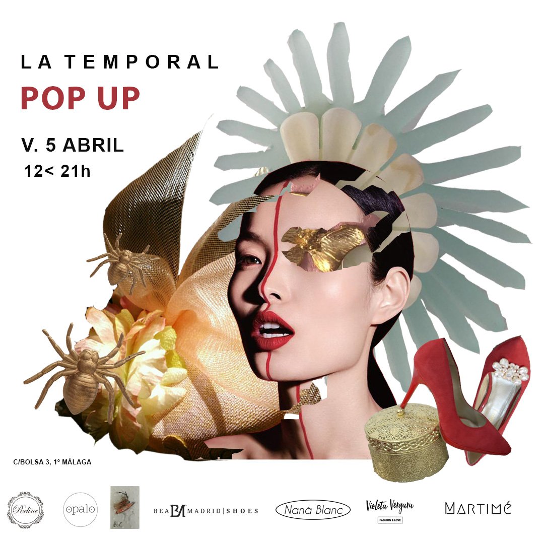 LaTemporalMLG's tweet photo. Buenos días, este #viernes 5 de #abril tenemos #PopPup en #LaTemporal, podrás conocer a:
@VioletaVergara_
#Opalo #PerlineComplementos
#BCHastLondon #NanàBlanc
#Martimé #BeaMadridShoes
Te esperamos este #viernes 5 de #abril de 12 a 21h en C/Bolsa 3, primer piso, #Málaga https://t.co/8x9jWNRbZm