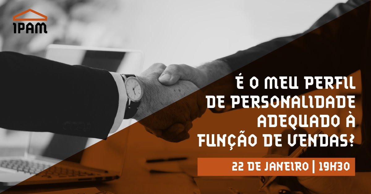 LAST CALL

É já amanhã, na Quinta do Bom Nome, que decorre o seminário "É o meu perfil de personalidade adequado à função de vendas", no âmbito da Pós-Graduação em Direção Comercial e Vendas.  

➡ Inscrições goo.gl/nnX32C

#ipamlisboa