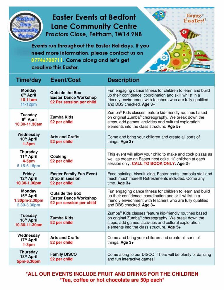 Our Easter events! Celebrate with us!