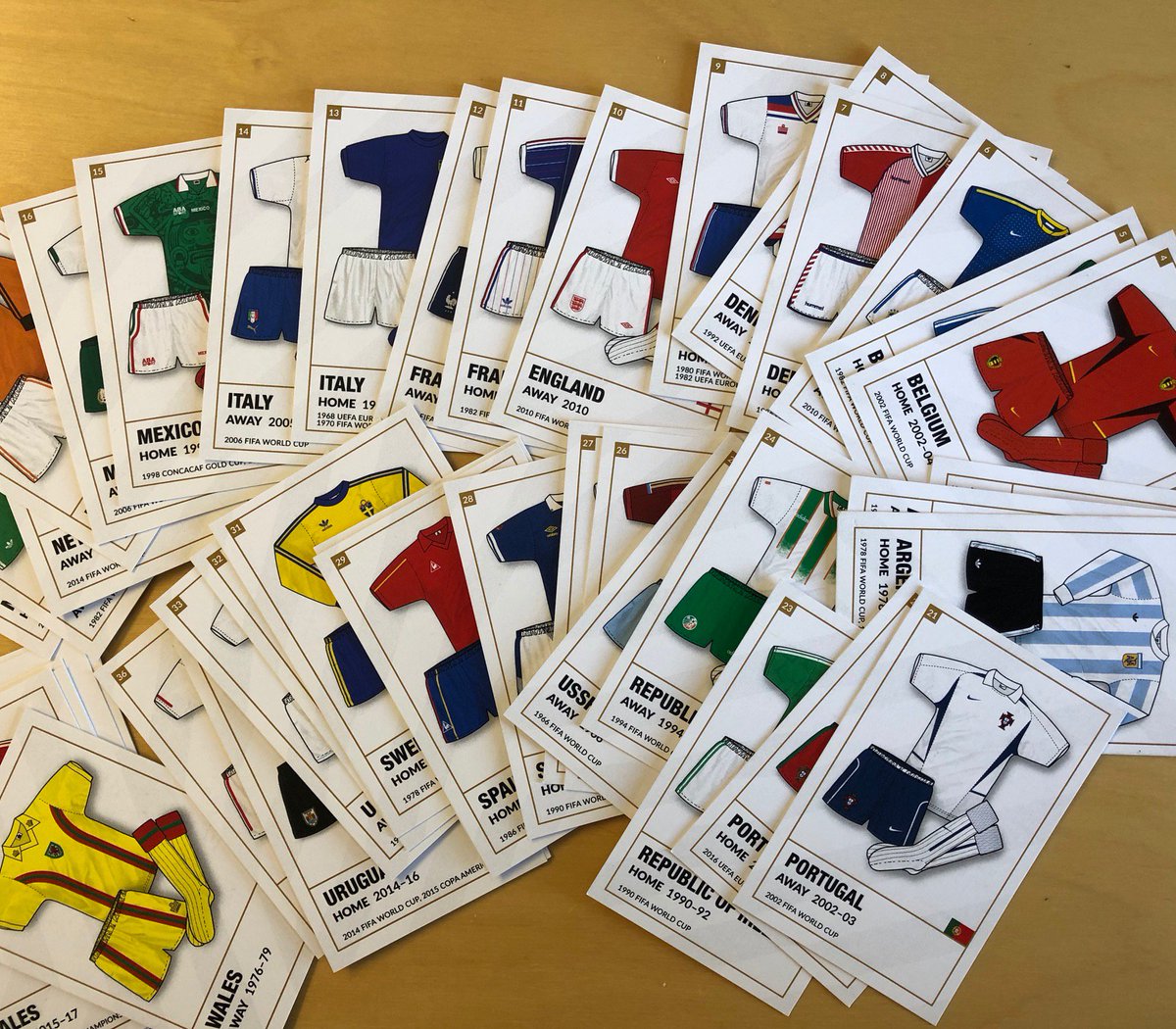 NOT an April's Fool joke!

I've got 2 full sets of my 38 True Colours International football kit promotional cards that I'm giving them away FREE to anyone that follows me and retweets this

#notanaprilfoolsjoke 

Check out my football kit history prints 
true-colours-store.myshopify.com