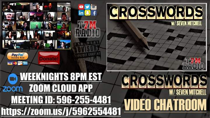 thebestofseven's tweet photo. CROSSWORDS Battle Rap Video Chatroom returns tonight 8pm est !!!
#t7mradio #zoomcloud #urltv #rbe #kotd #battlerap #TownBidness #resolution #closure #nome9 #sm9 https://t.co/lmR36Mpy7V