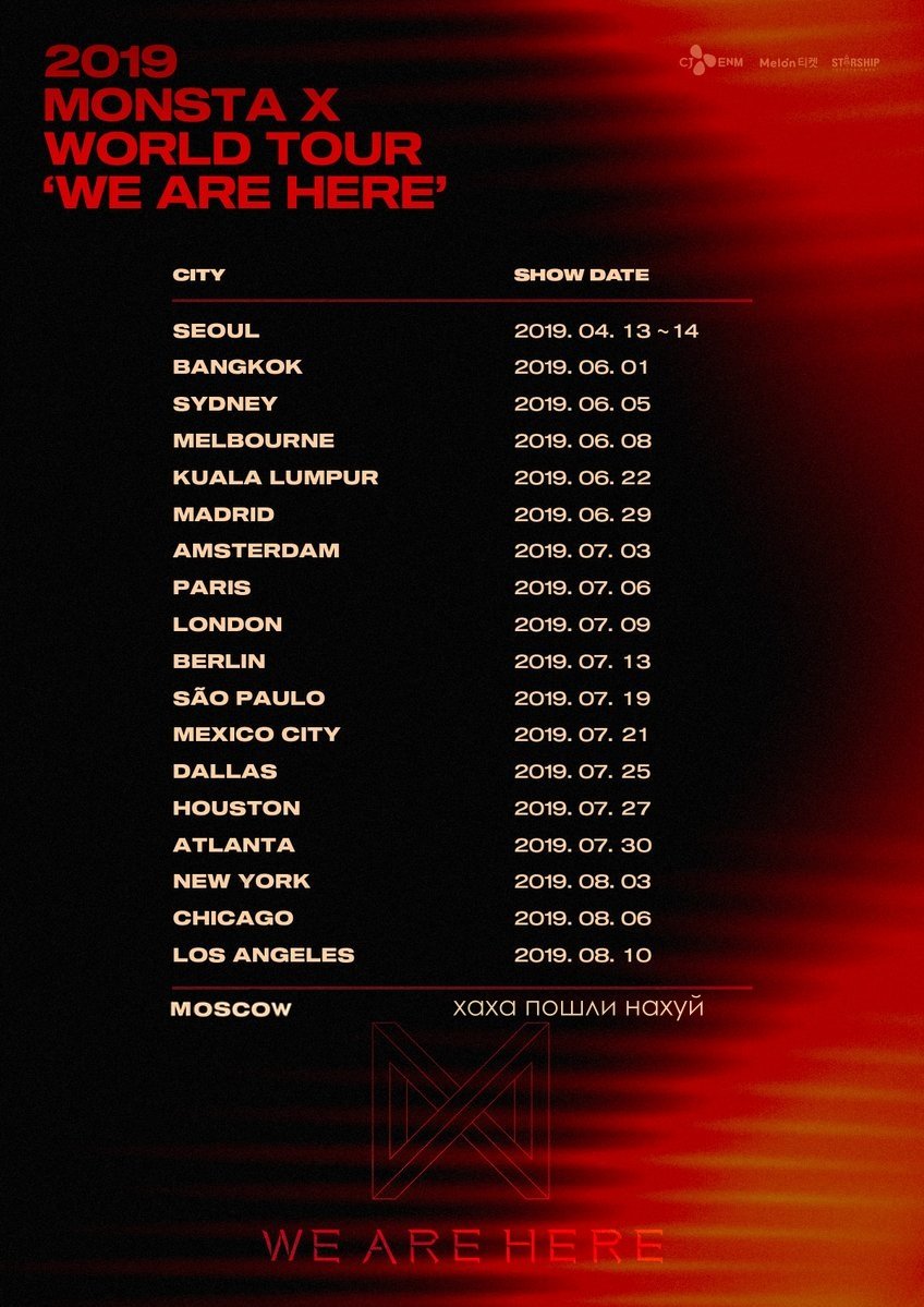 248_e's tweet photo. Сегодня это как нельзя кстати 👌
#MONSTA_X #MonstaXinMoscow #WE_ARE_HERE https://t.co/FsWEK9AoCt