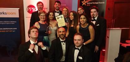 Dentons's tweet photo. Congratulations to our UK and Middle East region for winning Best Law Firm for Paralegal Development at the National Paralegal Awards 2019 in London last week!  @ParalegalAwards  #NPA2019 #NationalParalegalAwards https://t.co/ipCjmUQXx9