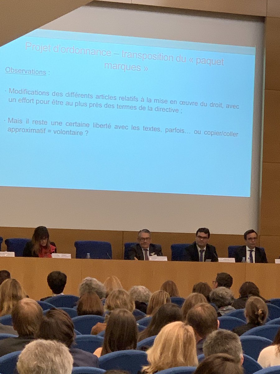 DeBoufflers's tweet photo. Madame le Professeur Pascale Trefigny sur l’action en contrefaçon @DeBoufflers #ConfMarques https://t.co/MStOP6hZfX
