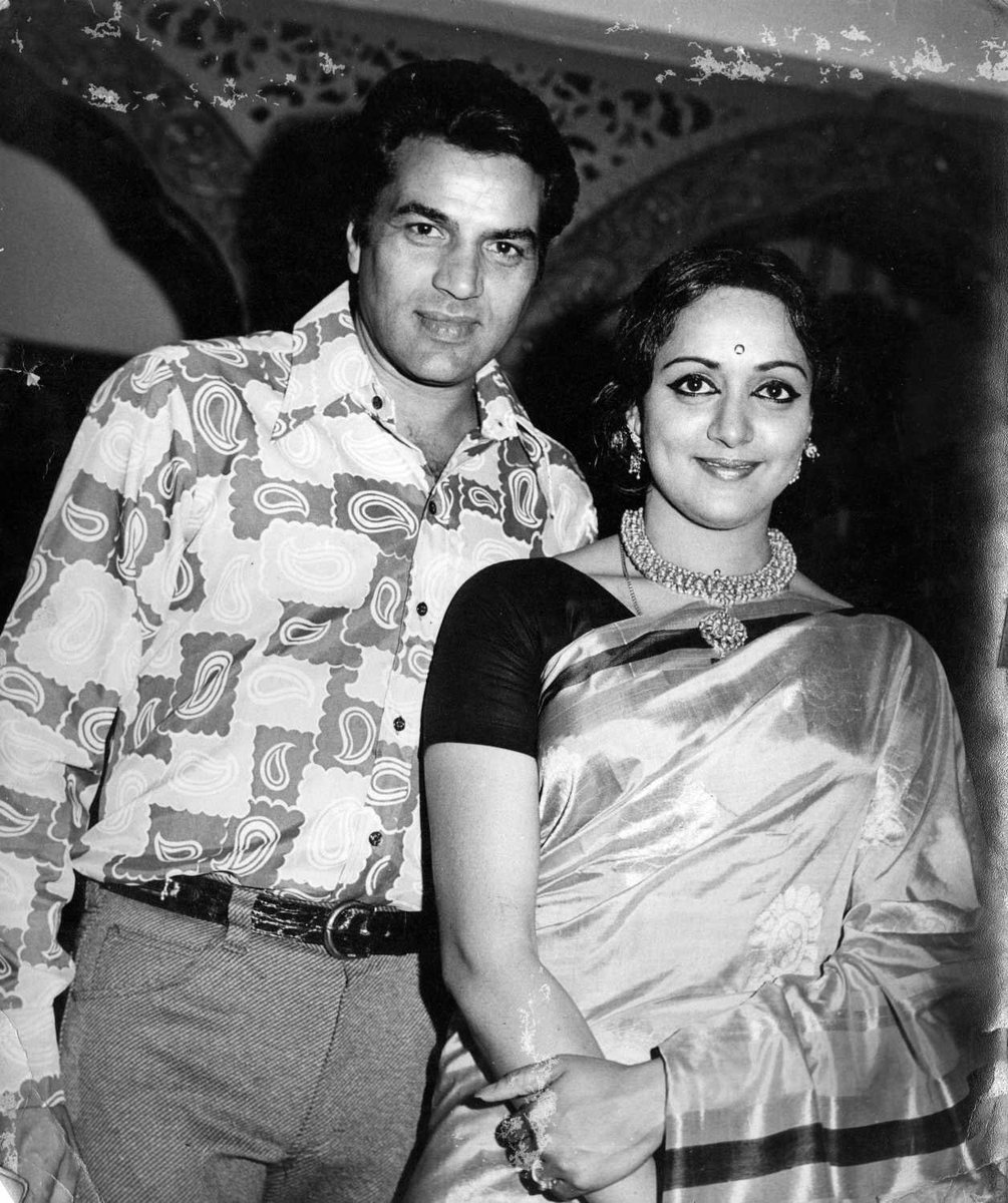 FilmHistoryPic's tweet photo. Dharmendra and Hema Malini.
a record 40 films together.
@dreamgirlhema @aapkadharam https://t.co/rdowl3cZyM
