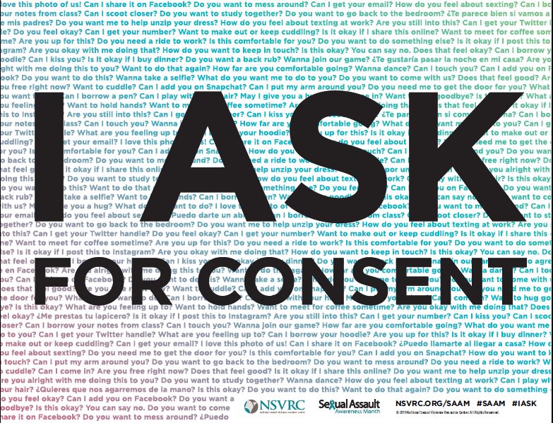 TurningPointDV's tweet photo. April is Sexual Assault Awareness Month. This year's theme I Ask encourages and empowers everyone, no matter the scenario, to ask for consent, listen, and accept answers without pressuring or coercing another.
#iask #saam #supportsurvivors https://t.co/3T9f8UYSjA