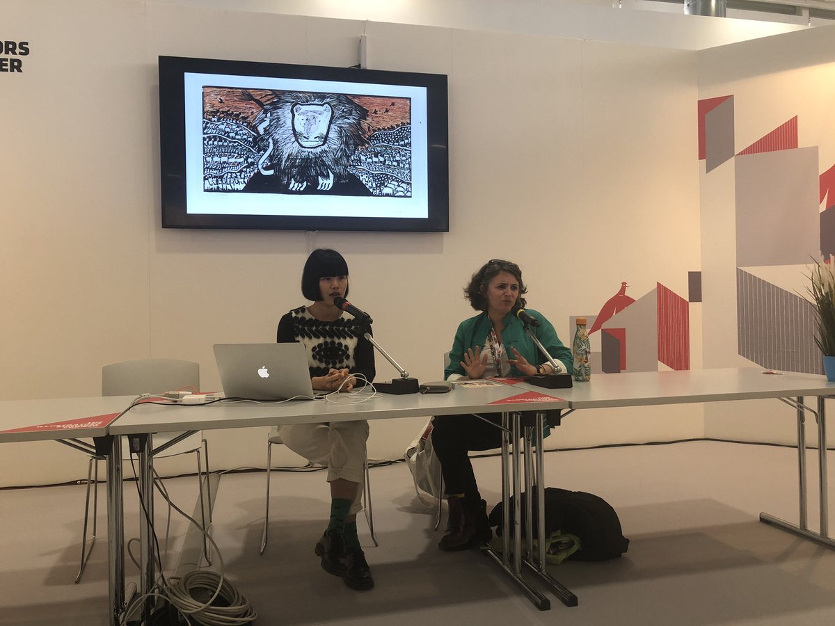 BoChildrensBook's tweet photo. How's children's books in the Far East market? At the #SurvivalCorner you can meet #Heimi, the Chinese illustrator who won the #GoldenPinwheel in the category Grand Award China. She's going to tell us the contemporary Chinese illustration together with #RogerMello https://t.co/EQxgpJ0ITN