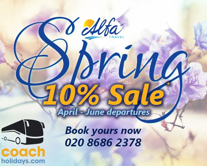 coachholidays's tweet image. For a limited time, save a little extra on your next coach and self drive breaks!

➡️ bit.ly/1LdA3r7 
✏️ Send us a request on Coachholidays.com 
☎️ 020 8686 2378

Offer ends Friday 5th April. T&amp;amp;Cs apply

#SpringBreaks #SpringSale #CoachHolidays #Travel #HolidaySale