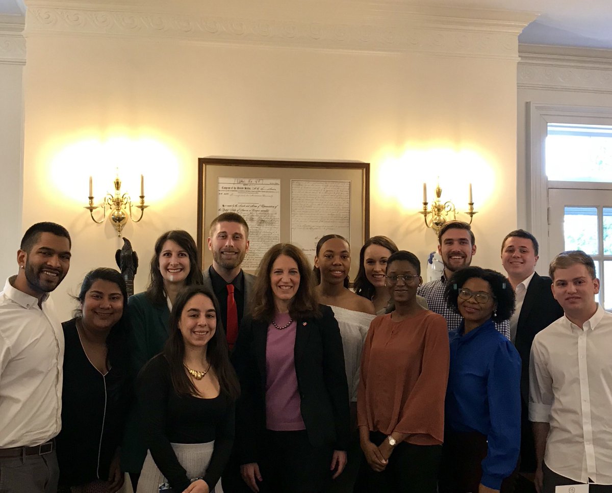 SylviaBurwell's tweet image. The best cure for a case of the Monday’s is starting the week with some inspiring @AmericanU students!