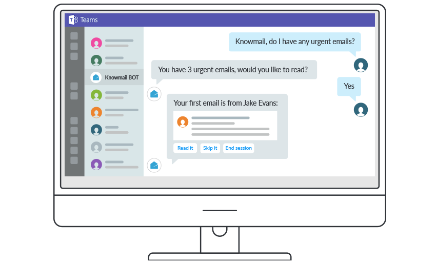 Knowmail's tweet photo. Check out our new article: See Knowmail’s personalized AI platform right within your Microsoft Teams https://t.co/QGdtyFHLhw #teams #AI #ArtificialIntelligence https://t.co/TwEDobgnYT