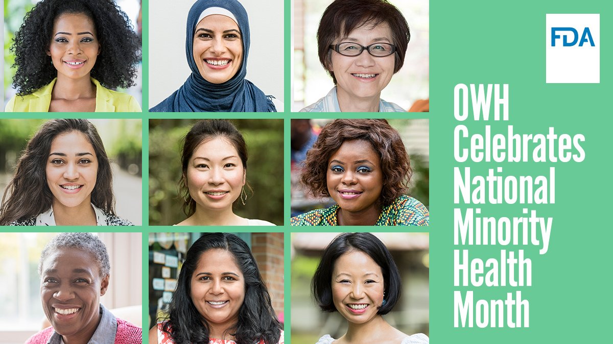 Diverse Women. Image reads "OWH Celebrates National Minority Health Month"