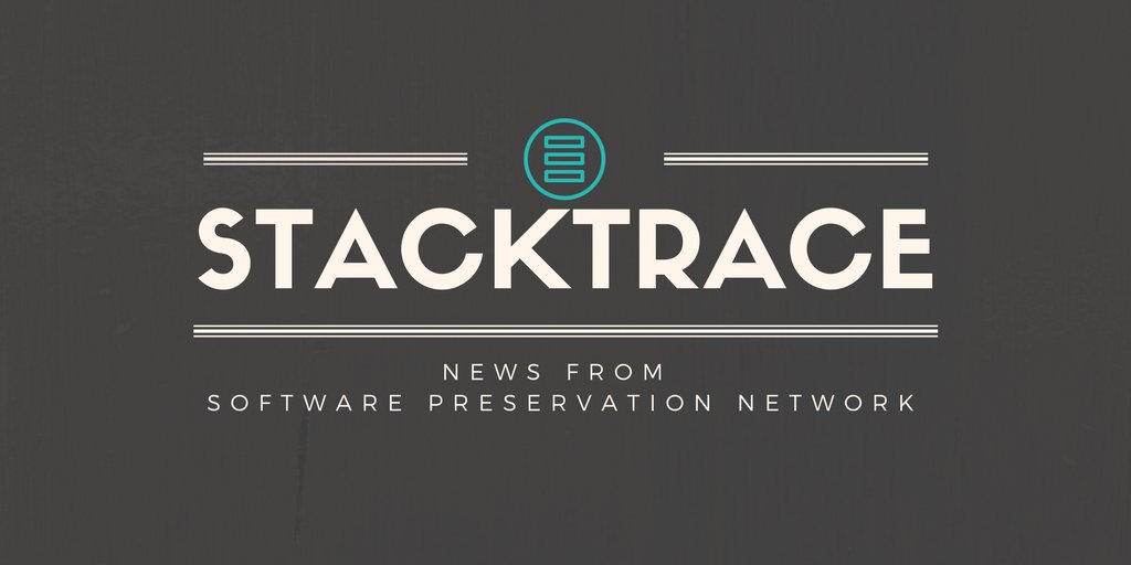 SoftPresNetwork's tweet photo. 📨🗞️EXTRA! EXTRA! READ ALL ABOUT #software #preservation! 🗞️📨
The Feb 2019 - Mar 2019 issue of @SoftPresNetwork newsletter, STACKTRACE, is hot off the virtual presses! #EaaSI #FCoP #SavingSoftware
READ HERE: https://t.co/MrlbFY6iye https://t.co/F2QO9lZM2x
