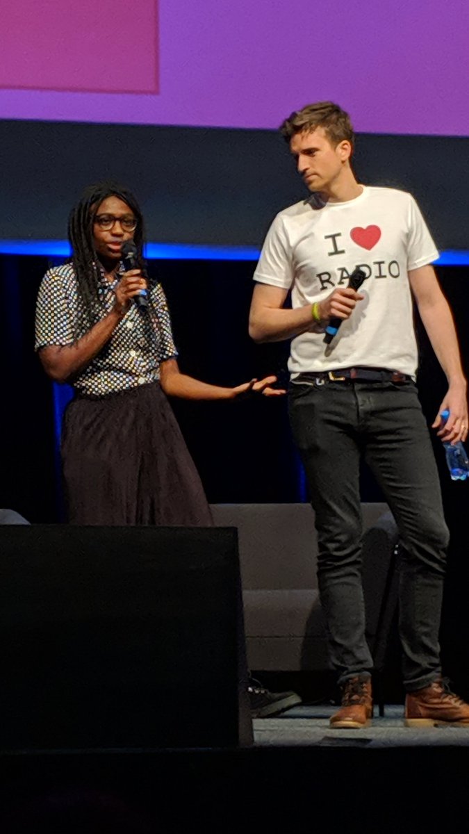 Nice to see <a href="/NicholaNtim/">Nichola Ntim</a> and <a href="/gregjames/">Greg James</a> with <a href="/ahj/">Aled Haydn Jones</a> talking <a href="/bbcr1/">BBC Radio 1</a> breakfast at #RDE19