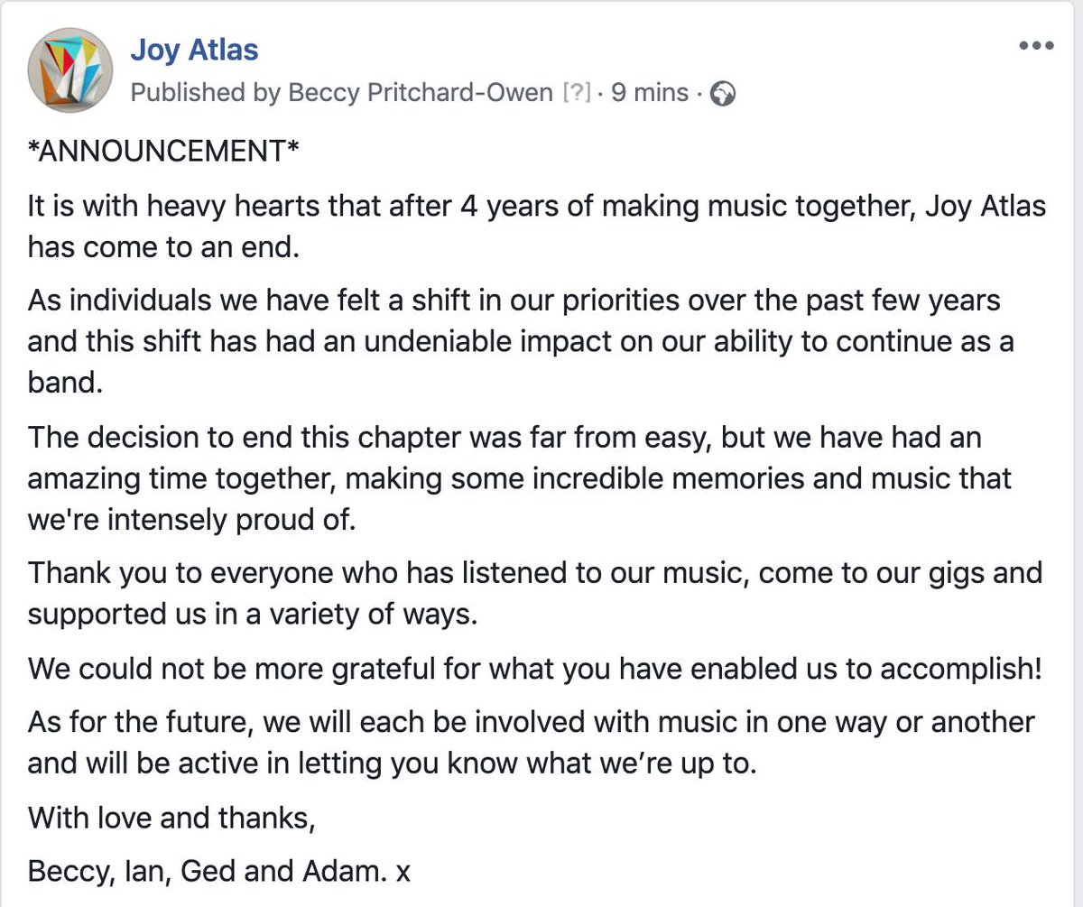 •Announcement• It is with heavy hearts...