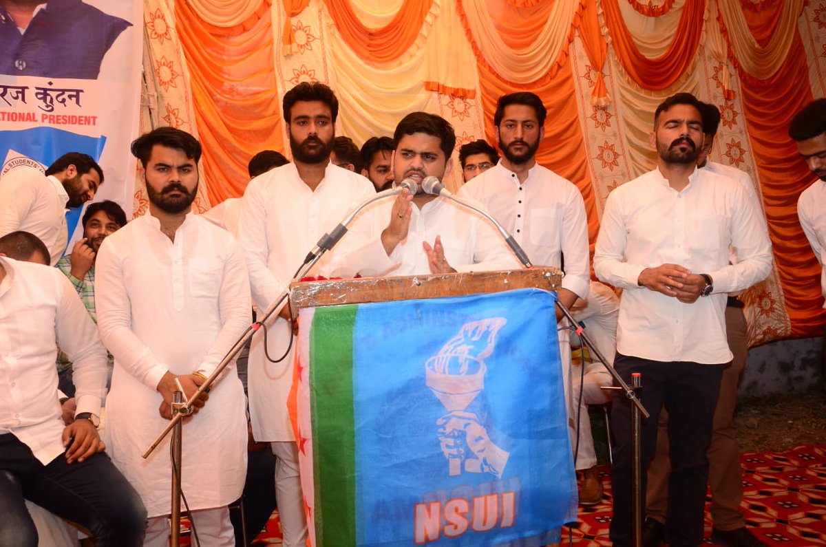 Neerajkundan's tweet photo. Today was in Ambala, Haryana  at a #AbYuvaDegaJawaab meet.
The young men &amp; women in attendance recommited themselves to defeating Modi for his tyrannical &amp;  anti-youth policies. https://t.co/hNqqA44UW4
