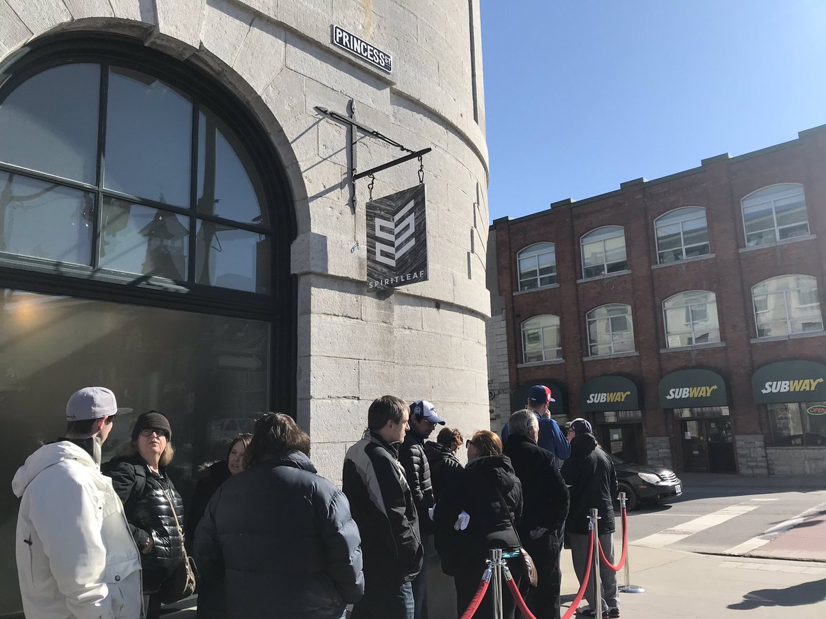 Stn14Kingston's tweet photo. It’s official! Kingston’s first legal cannabis shop has opened! Melissa was at @SpiritleafCA and we’ve got the full story coming your way - stay tuned #ygk https://t.co/dWOf0X1LfC