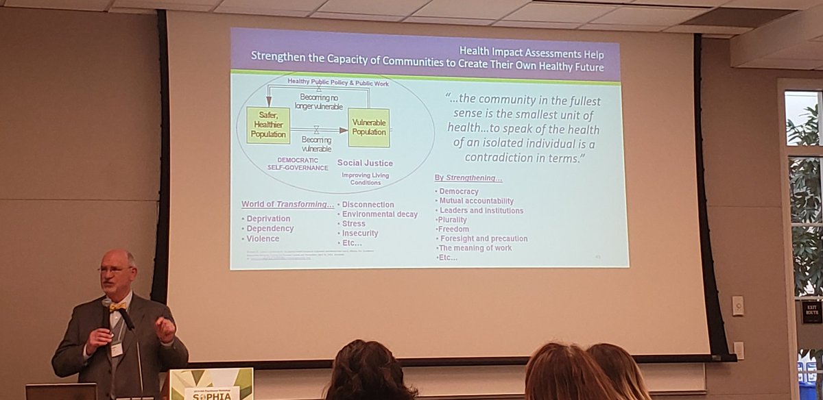 samshine916's tweet photo. Opening Plenary at @SocietyforHIA at #HIAWorkshop19 Frmr Minnesota Health Commissioner Dr. Ehlinger reminding us HIA is an equalizing and democratizing practice and should focus on community health rather than individual. "Everything we do should start with a focus on equity" https://t.co/gzAltaEVu3