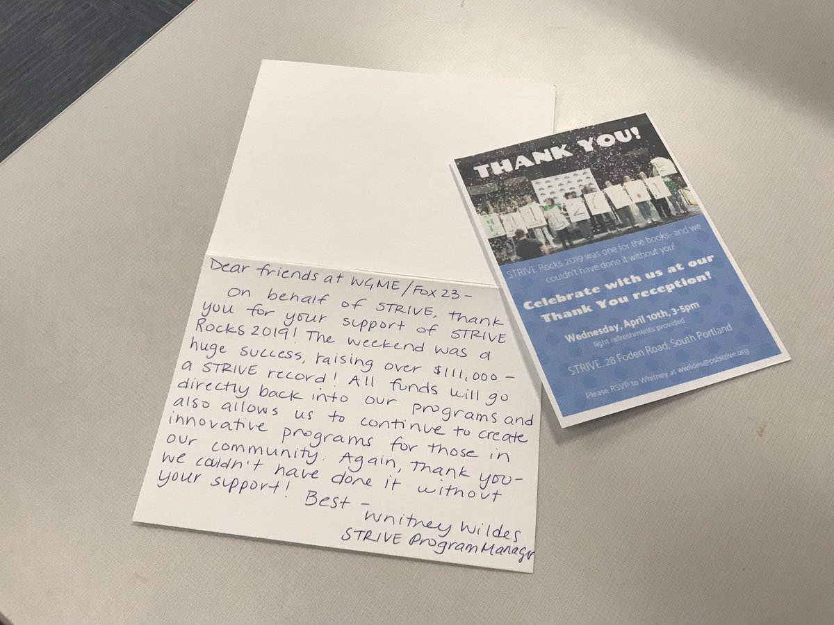 LaurenOHealy's tweet photo. Thank YOU friends at @STRIVE_PSL for doing what you do! Congrats on an incredible event! #StriveRocks @WGME https://t.co/LxCreJTxdj