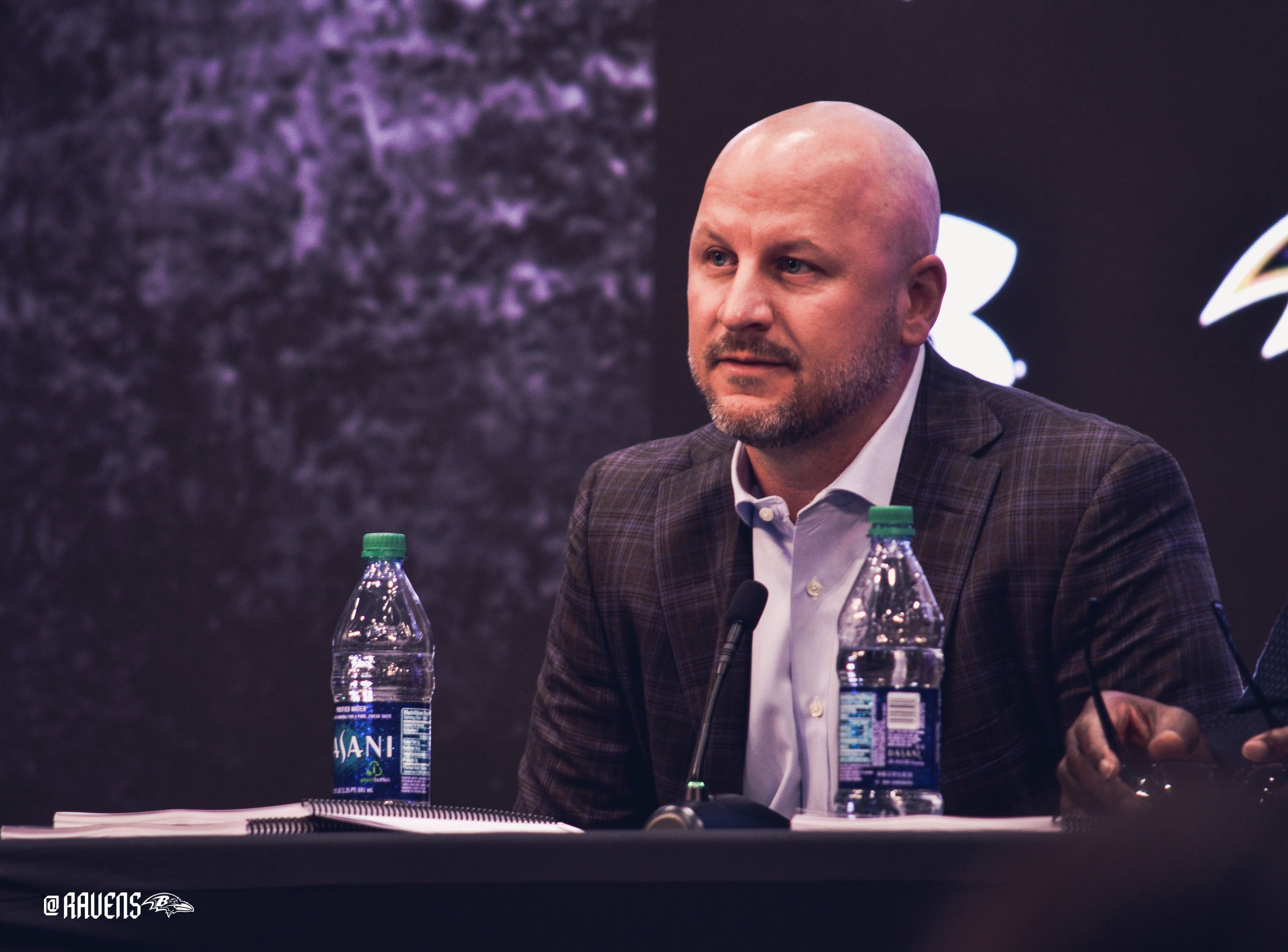 Baltimore Ravens on Twitter: "GM Eric DeCosta, Coach John Harbaugh and  Director of College Scouting Joe Hortiz will address the media Tuesday at  11:45 a.m. ahead of the NFL Draft. Live stream