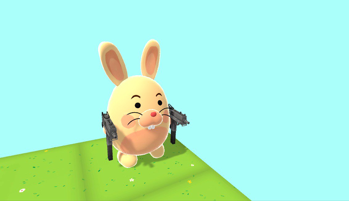 New mechanic : Third Person Shooter!!!!!

#indiegame #indiedev #gamedev #unity #unity3d #MadeWithUnity #gameart #model3D #indiegamedev #rabbit